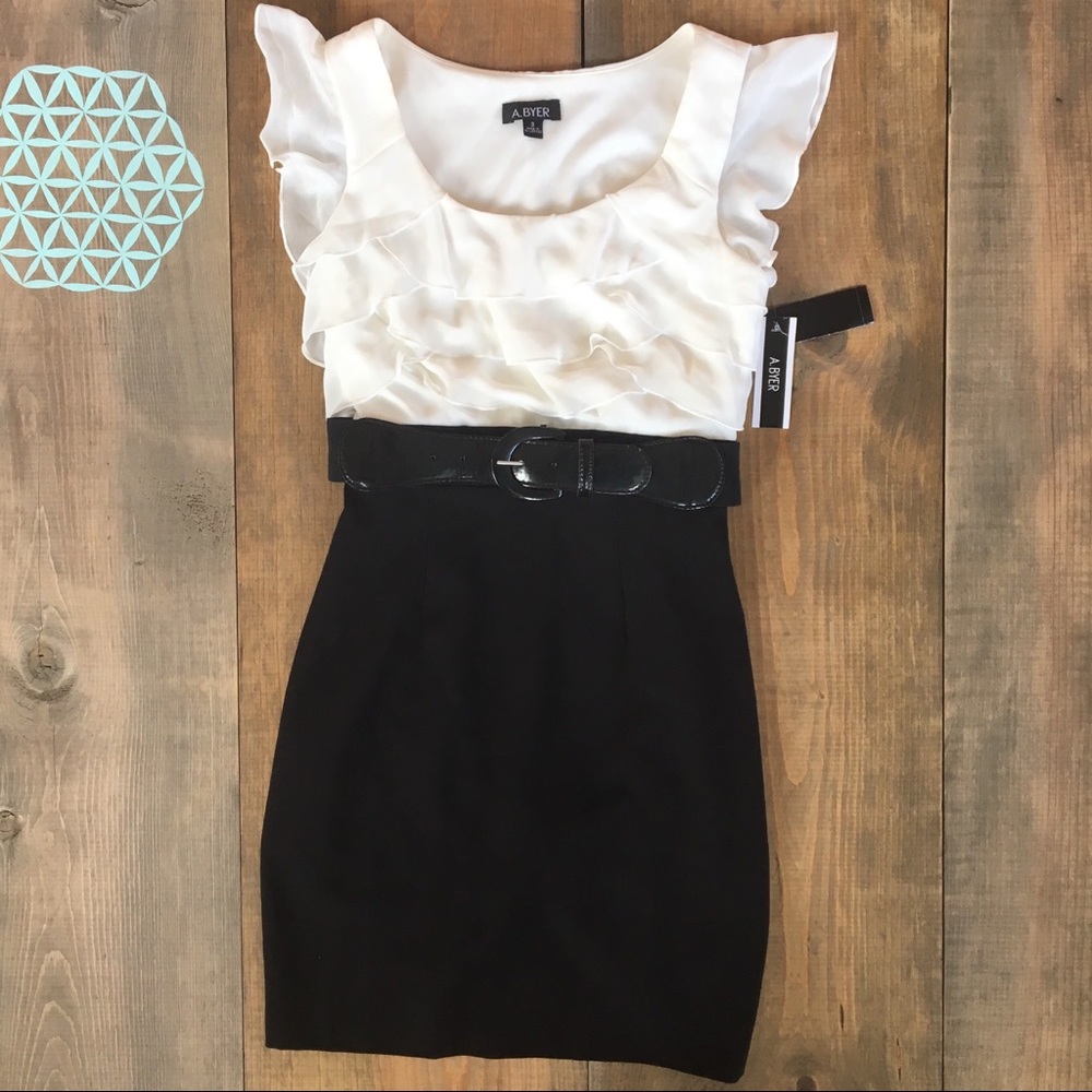 A. Byer Black and White Formal Dress. NWT Size 3